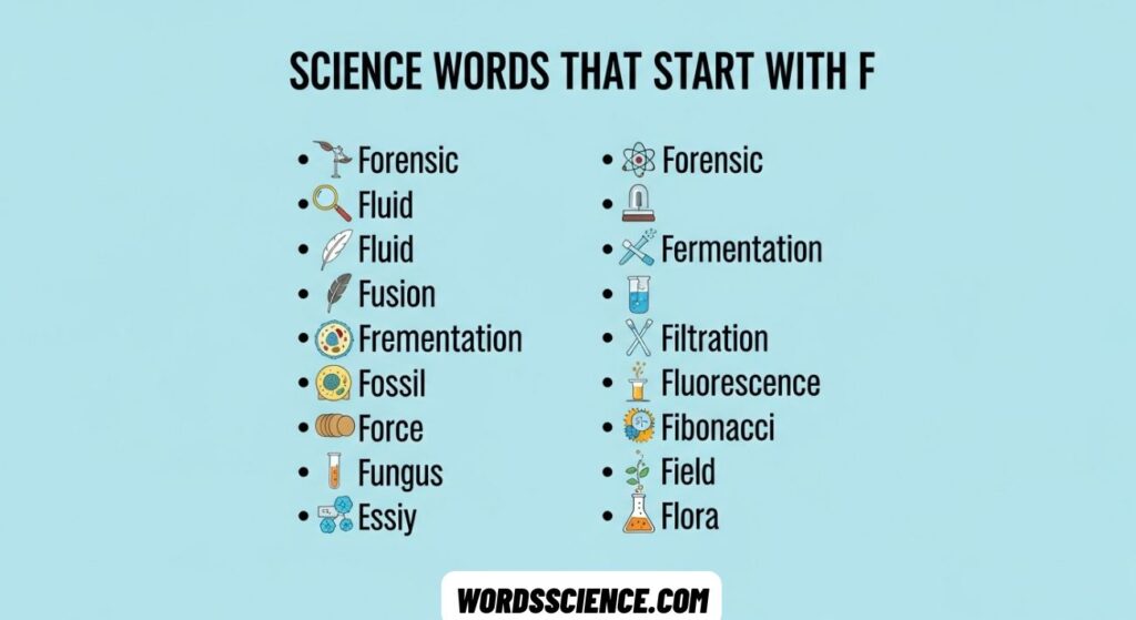 Science Words Start With F