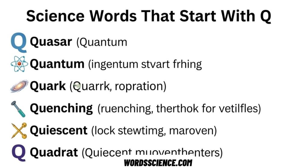 Science Words That Start With Q