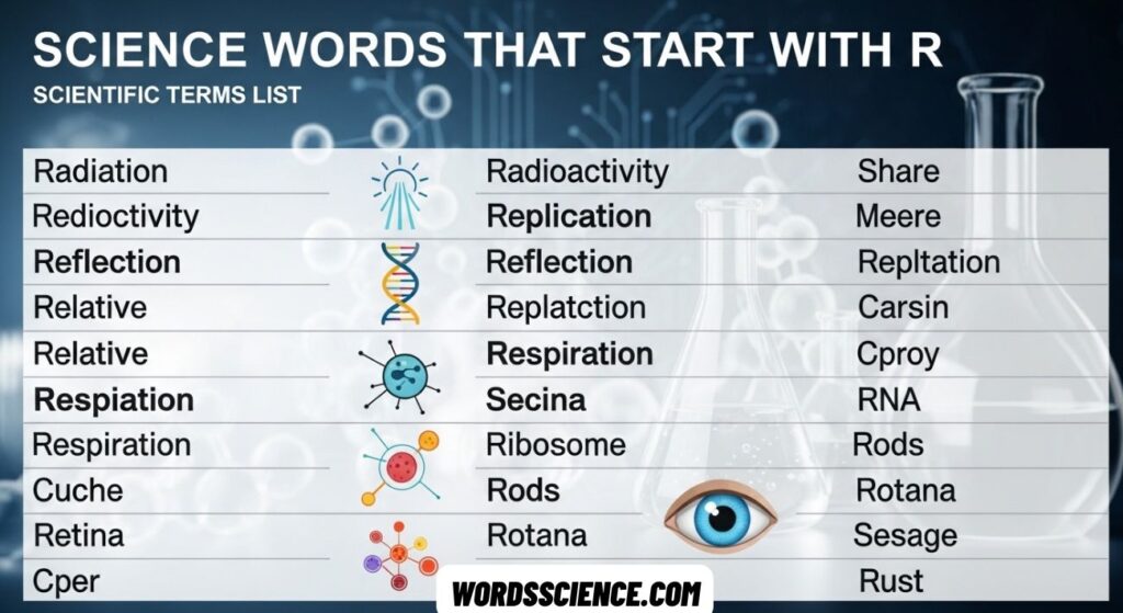 Science Words That Start With R