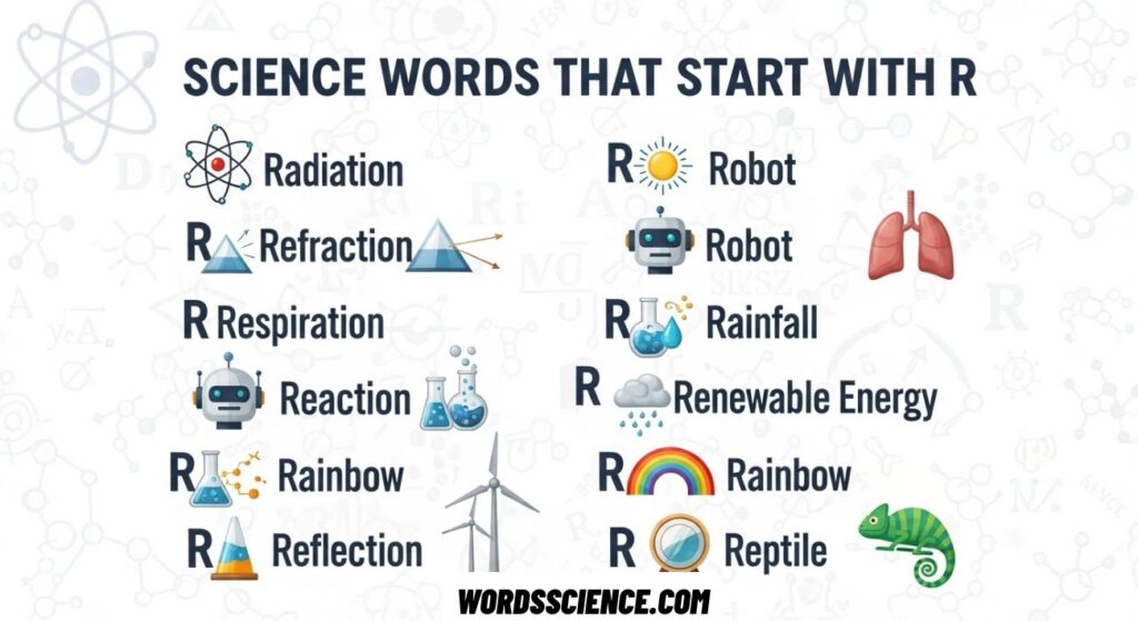 Science Words That Start With R