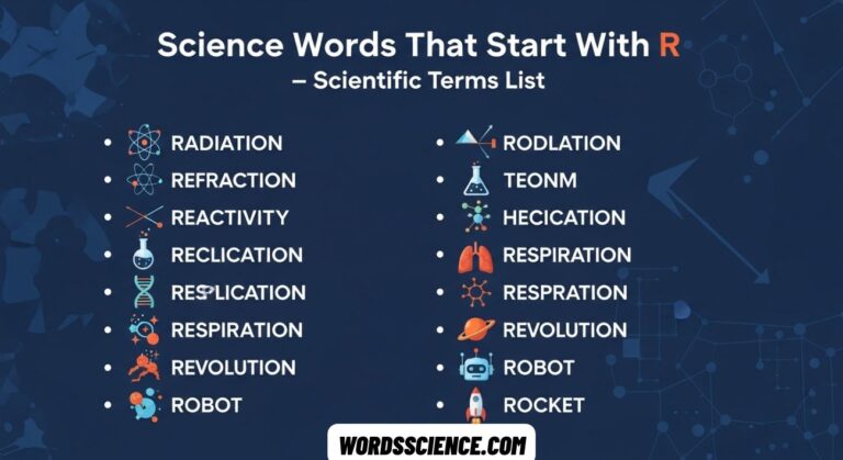 Science Words That Start With R