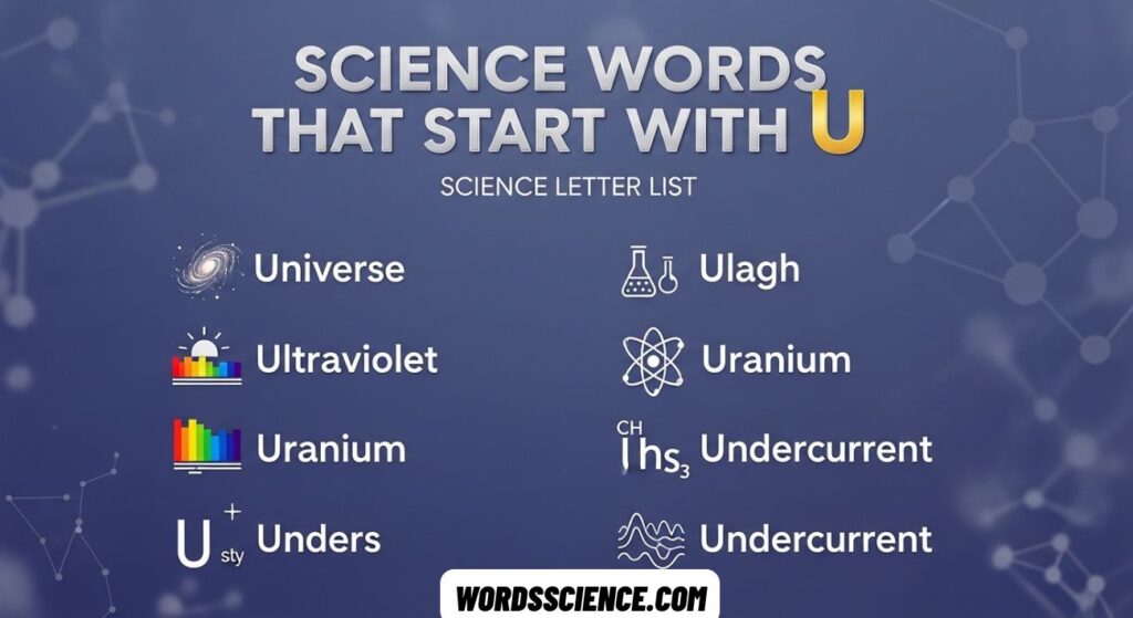 Science Words That Start With U