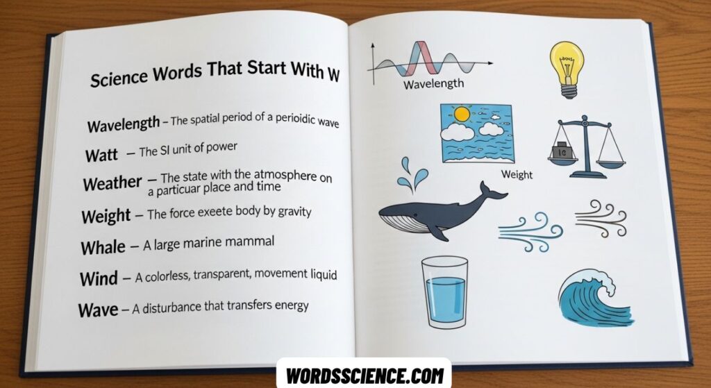 Science Words That Start With W