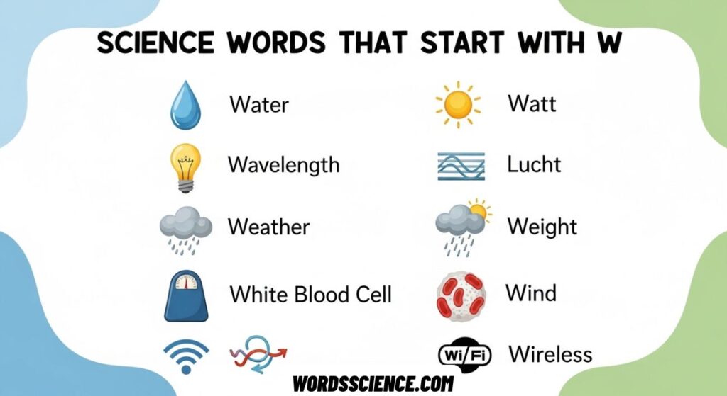 Science Words That Start With W