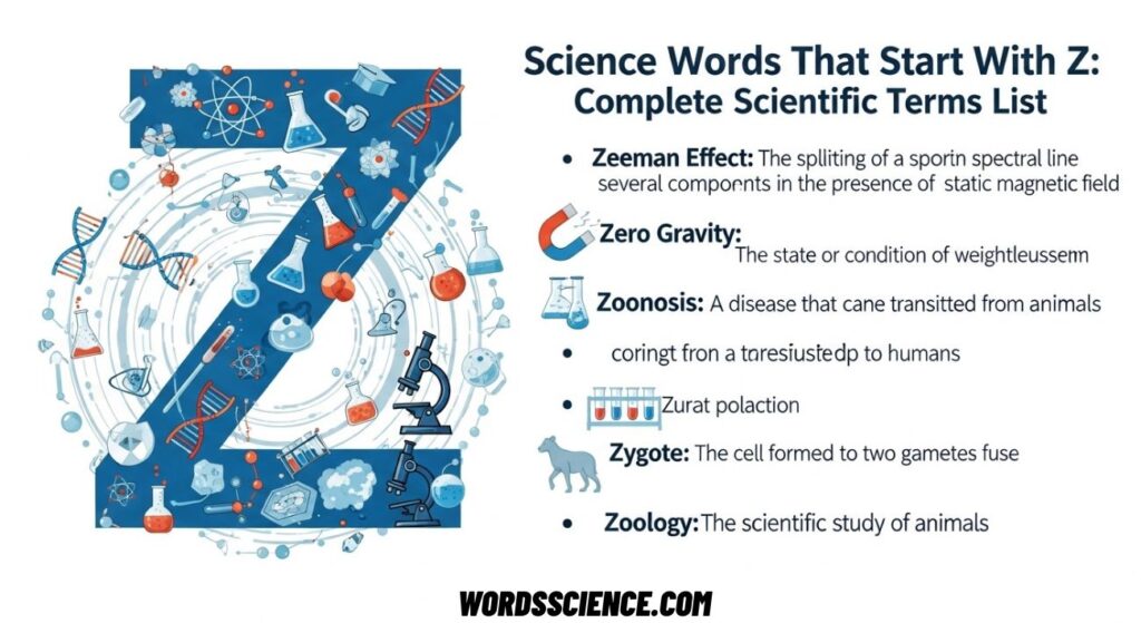 Science Words That Start With Z