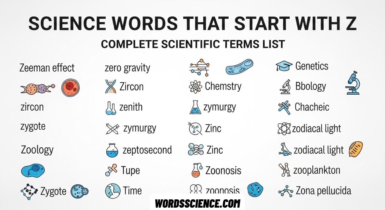 Science Words That Start With Z