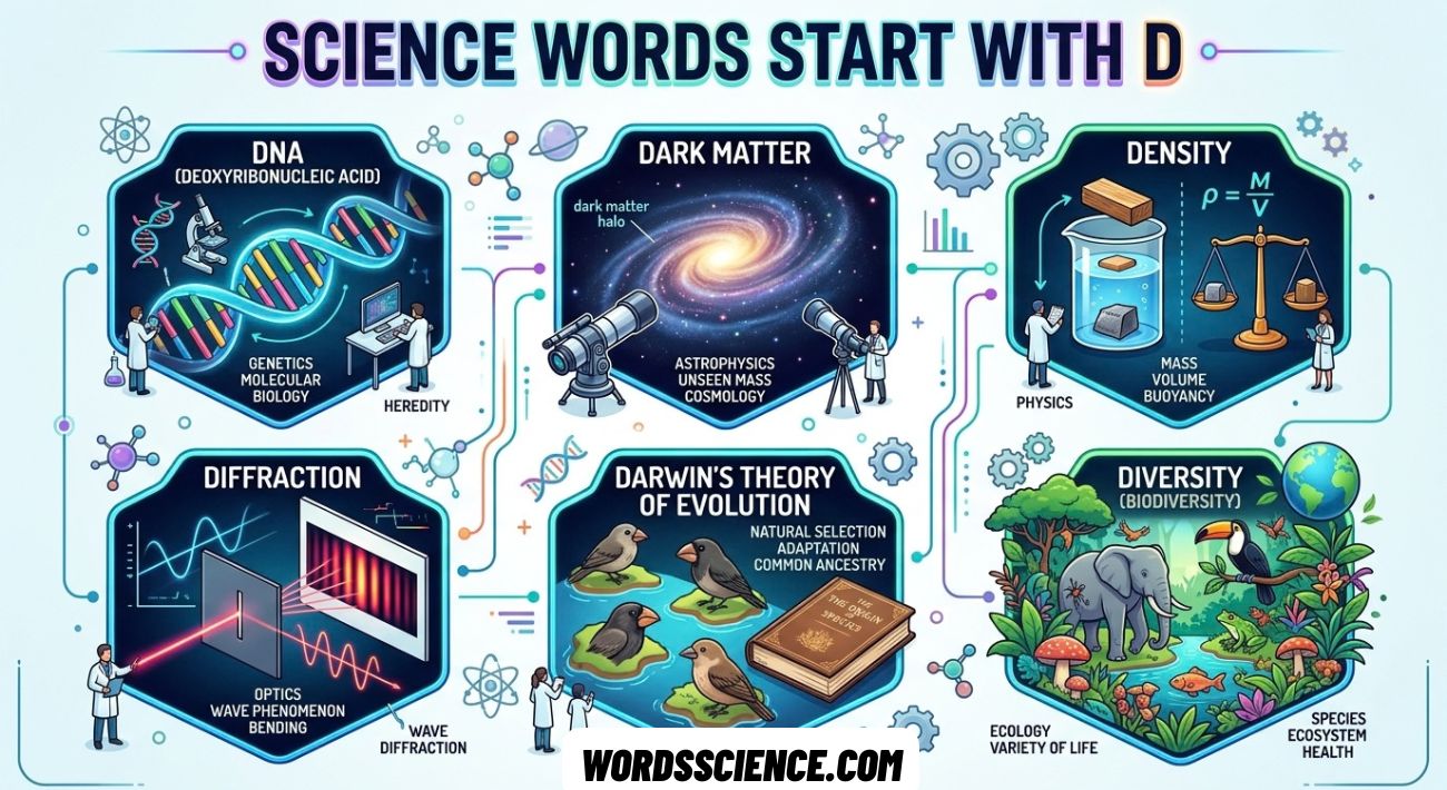 Science Words Start With D:
