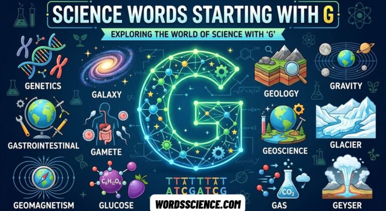 Science Words Start With G