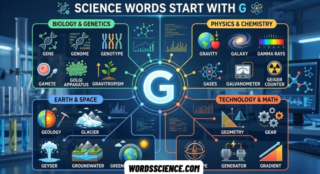 Science Words Start With G