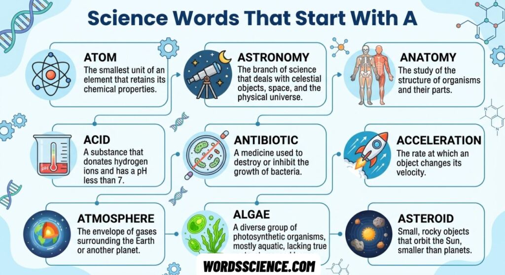 Science Words That Start With A