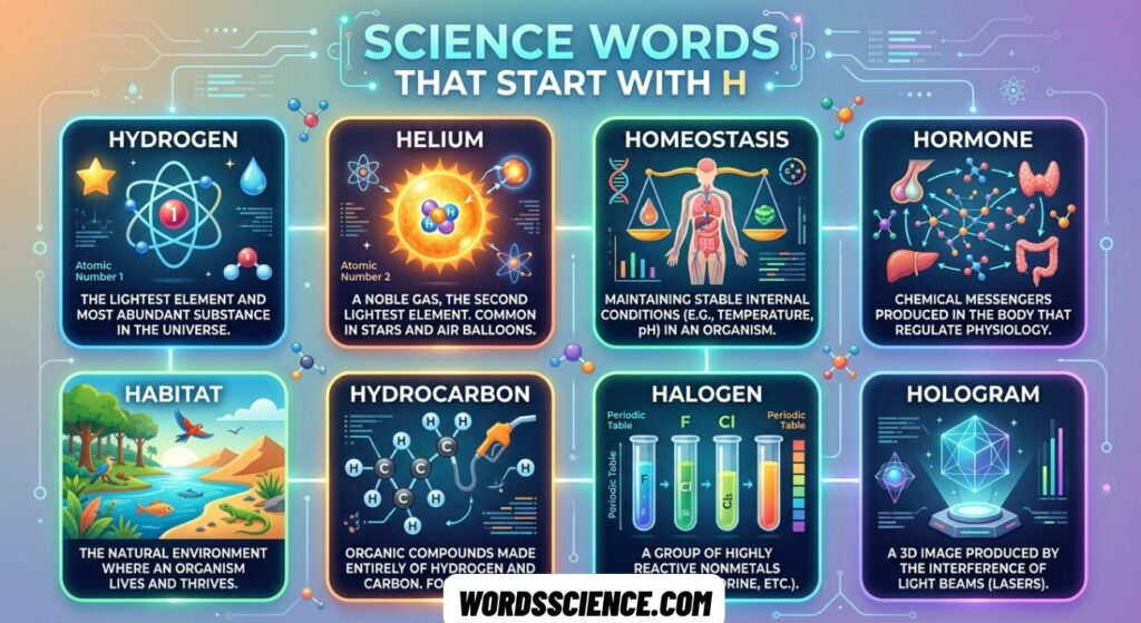 Science Words That Start With H
