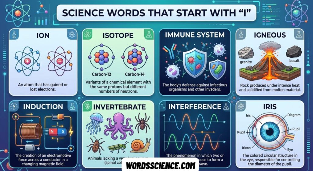 Science Words That Start With I