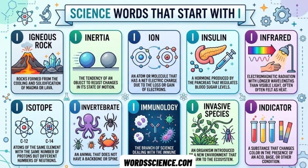 Science Words That Start With I