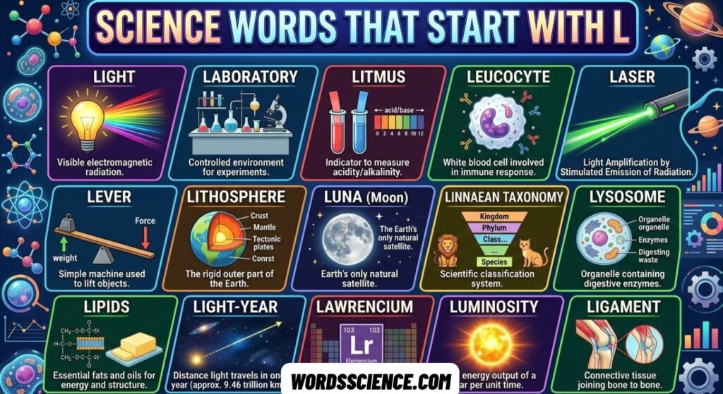 Science Words That Start With L
