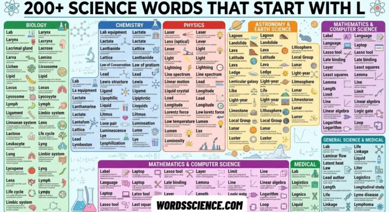 Science Words That Start With L