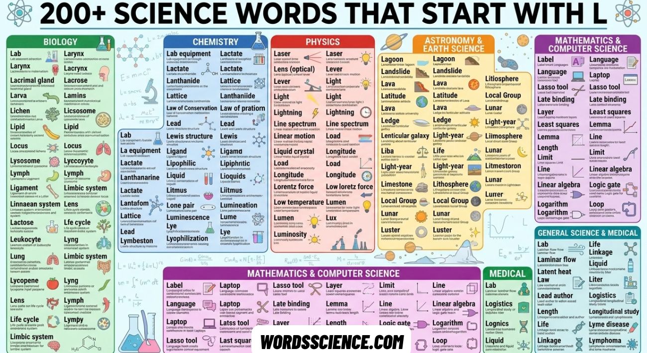 Science Words That Start With L