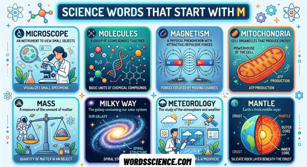 Science Words That Start With M