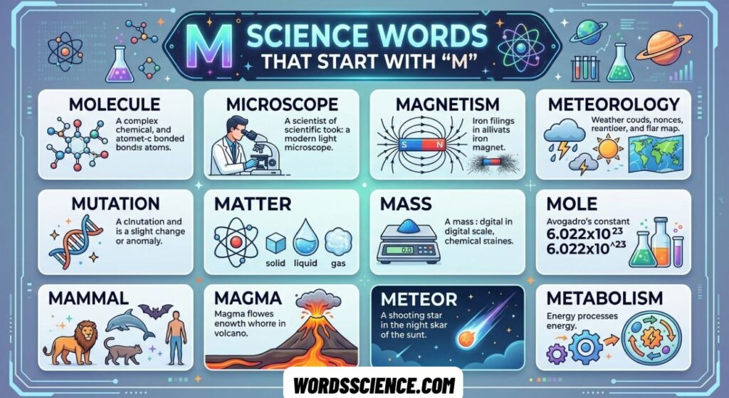 Science Words That Start With M