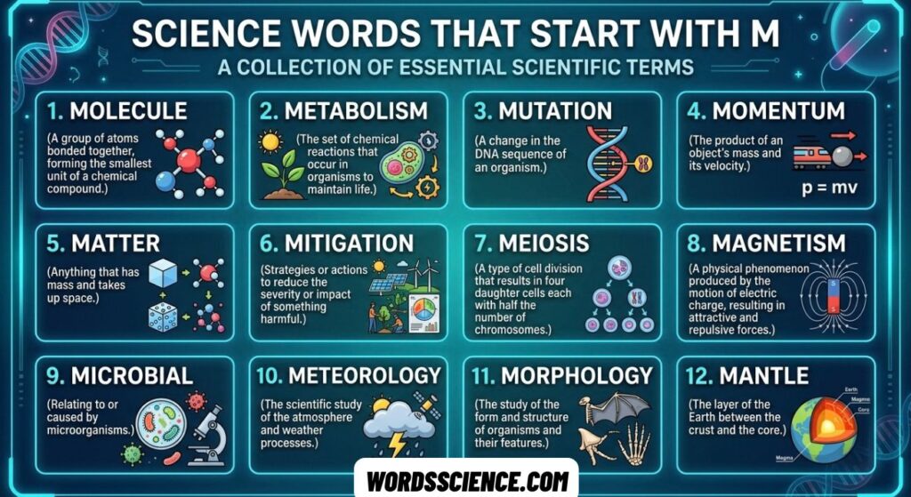 Science Words That Start With M