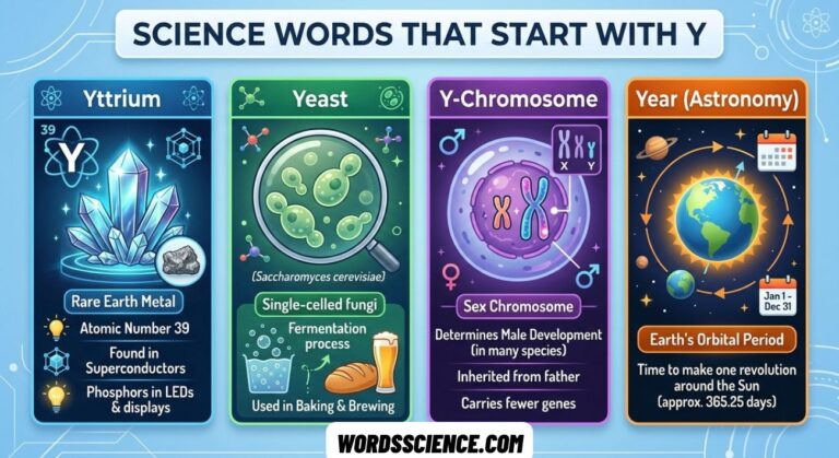 Science Words That Start With Y